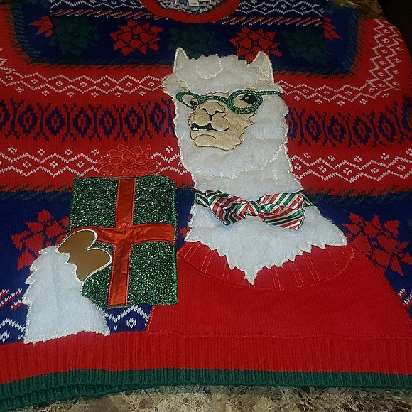 Llama holiday sweater - Picture 2 of 5